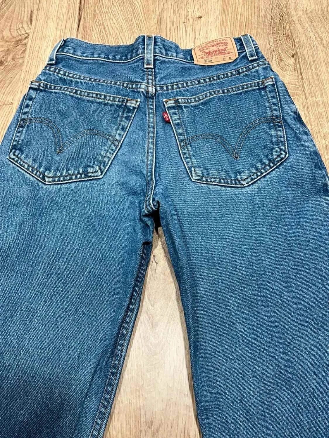 Jean Levi's 550 Relaxed Fit Unisexe W28 L32 Vintage 100% Coton Bleu délavé – photo 7
